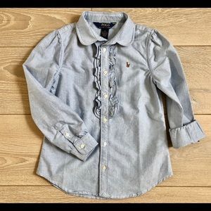 Polo Ralph Lauren Chambray Ruffled Shirt